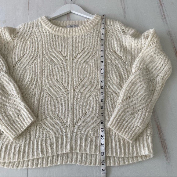 Madewell cream open knit alpaca blend sweater - Picture 6 of 8
